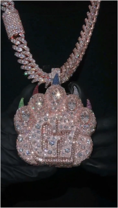 จี้รูปกรงเล็บหมีประดับเพชรโมอิสซาไนต์ VVS ผ่านการทดสอบเพชร 3 มิติ งานสั่งทำคุณภาพสูง เงินแท้ 925 จี้ตัวอักษร เครื่องประดับชั้นดี - Product Image 2