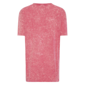 Camiseta de Manga Corta con Cuello Redondo y Estampado Tie Dye Rosa para Mujer, Corte Regular Informal, Algodón Jersey Ecológico - Product Image 4
