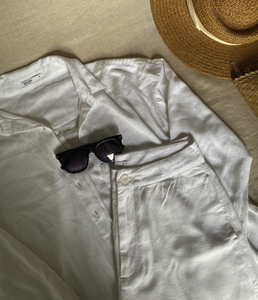 Camisa Casual de Verano de Lino Mezclado, Tejido Resistente a la Decoloración y al Encogimiento, Ropa al por Mayor de Fabricante Vietnamita, Fábrica OEM ODM - Product Image 1