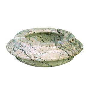 Modern Luxury High-End Designer <b>Ashtray</b> Natural Marble Decoration New Style Chocolate-Marco Marble <b>Ashtray</b> For Hotels - Product Image 6