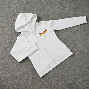 Custom logo Crop Tops Women Hoodie Screen Print Long Sleeve Blank Thick Crop Zip up Hoodie - Product Image 2