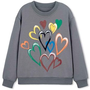 <span class=keywords><strong>Felpa</strong></span> da Donna Blu Navy <span class=keywords><strong>con</strong></span> Collo Rotondo e Applicazione di Farfalle Colorate, Abbigliamento Casual Autunnale - Product Image 3