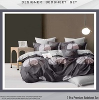 Le nouvel ensemble de housse de couette comprend un drap de lit pour lit double et une taie d'oreiller assortie en satin de coton pur au SE