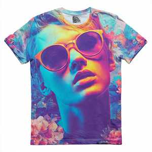 Custom Sublimation T-Shirts Men 100% <b>Polyester</b> Sublimation Tee Shirts Men's Summer Lightweight Printed <b>TShirt</b> Mens - Product Image 3