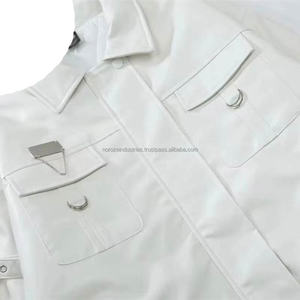 เสื้อแจ็คเก็ตหนังบุรุษแบบมีปกตั้ง  โลโก้ด้านหน้า  กระเป๋าหลายช่อง  กันลม  สไตล์นักขี่มอเตอร์ไซค์  แบบสั่งทำพิเศษสำหรับฤดูหนาว - Product Image 6
