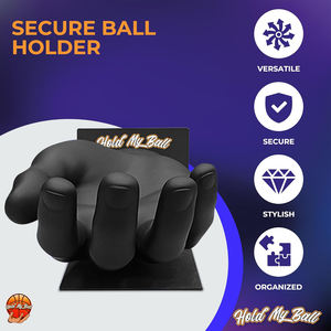 Hold <b>My</b> Ball Small Hand Sculptured Resin Wall Mount Ball Holder Stand Compact Rack for Baseballs Cricket Balls Durable Sports - Product Image 3