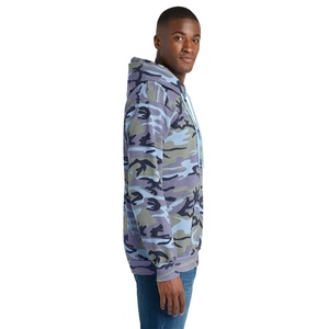 Sudadera con Capucha Unisex Personalizada de Forro Polar de 380g, Cortavientos de Invierno, con Aplique de Logotipo Frontal, Bordado con Pedrería, Sudadera con Capucha de Camuflaje - Product Image 3