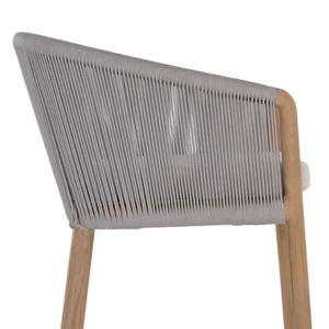 Minimalist Design Bar <b>Stool</b> Teak Wood Leg Rope with Durable Frame Material For Home and <b>Garden</b> Furniture - Product Image 6