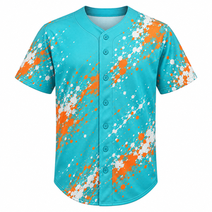 Vêtements de sport respirants en polyester 100% pour grandes tailles, vente en gros, service OEM à bas prix, maillot de baseball unisexe - Product Image 5