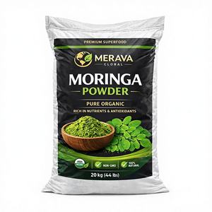 Poudre de feuilles de Moringa biologique en vrac, 100 % naturelle, en sacs de 100 g, vente en gros, fabricant - Product Image 1