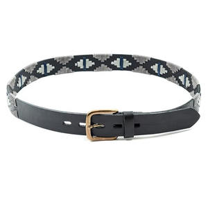 Ceinture polo artisanale avec sangle en cuir et motif tressé éclatant, idéale pour les tenues décontractées, le style équestre et les cadeaux. - Product Image 2