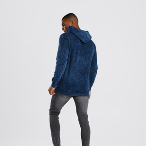 Sweat à capuche unisexe épais délavé à l'acide, imprimé sur mesure, effet soleil délavé, épaules tombantes, OEM, modèle vierge français, hiver - Product Image 3