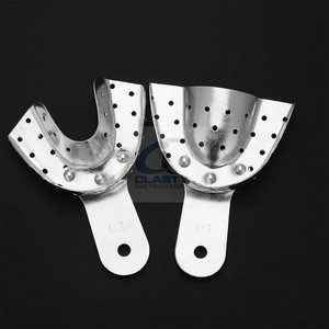 Juego de Bandejas de Impresión Dental CLASTY, Tamaño Pequeño, 5 Juegos, Superior e Inferior, Acero Inoxidable, Perforadas, Reutilizables, Autoclavables, CE ISO - Product Image 5
