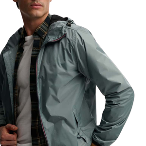 Men's <b>Hooded</b> Windbreaker Jacket with Full <b>Zip</b> and Two Side Pockets for Outdoor Wear - Product Image 5