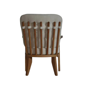 Sillón de Salón de Madera Maciza con Cojines Tapizados Suaves y Estructura Resistente para Sala de Estar, Vestíbulo de Hotel, Interior - Product Image 6