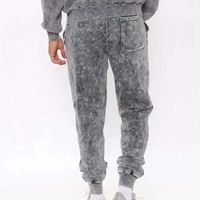 Ensemble de survêtements personnalisés haut de gamme ODM pour hommes, en coton lourd teint pigmentaire, comprenant un sweat à capuche et un pantalon de survêtement droit, collection 2026