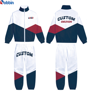 Conjunto Deportivo Cortavientos Ligero Estampado para Hombre, Chaqueta con Cremallera y Pantalón, Diseño Transpirable 2 en 1, Bloques de Color Personalizados - Product Image 3