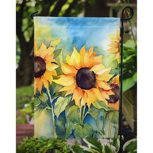 Multicolor Sunflowers Watercolor <b>Garden</b> <b>Flag</b> Decorative Mailbox <b>Flag</b> and Patio Artwork for Yard Flower Beds <b>Garden</b> Size Banner - Product Image 3