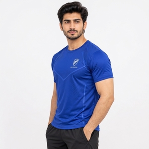 Camiseta de Gimnasio, Ropa Deportiva de Primera Calidad, Tejido Transpirable, Diseño Moderno, Poliéster/Algodón, Manga Corta, Corte Regular para Gimnasio - Product Image 3