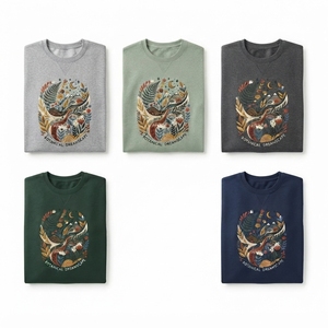 Sweat-shirt en molleton épais pour homme à prix réduit, imprimé graphique géométrique grue origami, coupe décontractée, col rond, style streetwear - Product Image 6