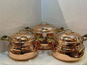 หม้อปรุงอาหารทองแดงมีฝาปิด - Product Image 2