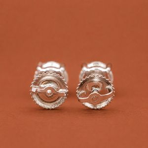 Minimalist 925 Sterling Silver Round <b>Moissanite</b> Diamond Daily Wear Stud <b>Earrings</b> - Product Image 4