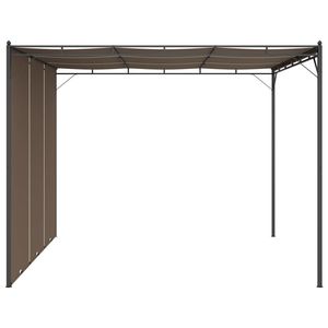 Gazebo de jardin taupe 9.8 'x 9.8' x 7.4 'avec auvent et pergola durables pour rideau latéral - Product Image 4