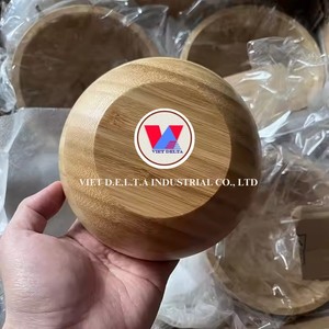 Tazones de Bambú 100% Naturales, Color Marrón, Ecológicos, Juego de Servir Hecho a Mano en Ben Tre, Vietnam, VIET DELTA - Product Image 3