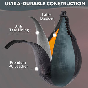 Ballon de vitesse premium conçu avec une forme équilibrée et une surface souple pour l'entraînement de la coordination œil-main. - Product Image 3