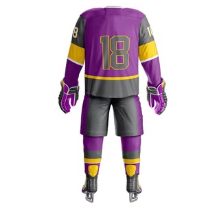 Wholesale Hot Selling Customizable 100% Polyester Ice Hockey Uniform Sets with Front Logo Personalized OEM Service - Product Image 6