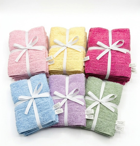 Gants de lavage de luxe en tissu éponge, teints unis, jetables, écologiques, biologiques, 100 % coton, doux pour la peau, séchage rapide, utilisation facile - Product Image 6