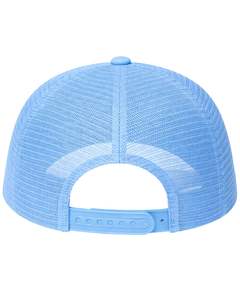 Casquette de camionneur bleu ciel personnalisée, dos en maille, fermeture snapback réglable, respirante, en polyester, avec devant en mousse, logo personnalisé, casquette de baseball vierge - Product Image 4