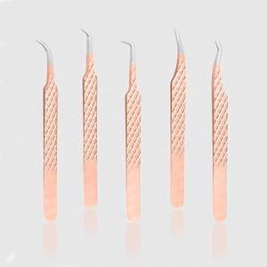 ชุดแหนบต่อขนตาแบบด้ามจับเพชร90องศาสีกลางปลายไฟเบอร์สแตนเลสฉลากส่วนตัว - Product Image 3