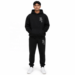 Sudaderas con Capucha Extra Grandes de Alta Calidad, Sudaderas con Hombros Caídos, Conjunto de Chándal y Pantalones Deportivos Ajustados, Estampado Invernal, Tallas Grandes, ODM OEM - Product Image 1