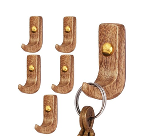 Wall Mounted Wood <b>Hook</b> Hanger Smooth for Hotel Guest Room Clothes Storage Use Hot Sale Natural Eco-friendly - Product Image 4