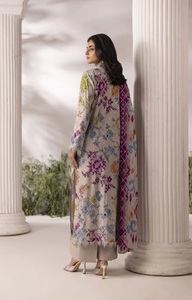 Nouveautés : soldes sur les tenues d'été pakistanaises les plus vendues, robes 3 pièces non cousues, tissu lawn, ensemble été pour femmes. - Product Image 6