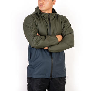 Veste coupe-vent à capuche pour homme, respirante, résistante à l'eau, séchage rapide, écologique, légère, randonnée en plein air, service OEM - Product Image 3