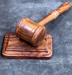 Handcrafted Custom Head Polished <b>Wooden</b> Gavel Sound <b>Block</b> Set Perfect Gift for Lawyers Courtroom Decor Legal Office Accessories - Product Image 4