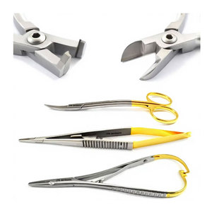 Juego de Instrumentos Dentales de Carburo de Tungsteno, Tijeras, Portaagujas Ortodóntico, Pinzas, Herramientas Quirúrgicas Dentales de Acero Inoxidable - Product Image 1
