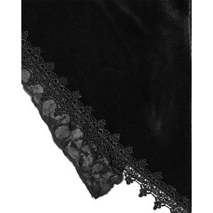 Precioso Abrigo Largo Gótico con Capucha y Apliques de Encaje para Mujer, Terciopelo Negro, Venta al por Mayor de Fábrica 2026 - Product Image 6