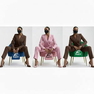 Blazer de Mujer de Último Diseño, Color Sólido, Manga Larga, Botón Único, Blazers de Oficina para Damas, Traje de Mujer, Chaquetas de Negocios para Mujer - Product Image 2