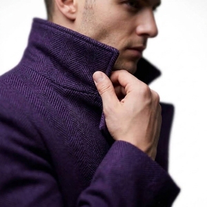 Double Breasted <b>Wool</b> <b>Long</b> Button Closure <b>Coat</b> New Thickened Woolen Lapel Notch Over <b>Coat</b> - Product Image 6