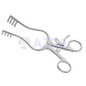 Retractor de heridas ortopédico quirúrgico Norfolk Norwich de 8.34 pulgadas (220 mm) con dientes insondables 4x5, autorretenible, con trinquete, de acero inoxidable - Product Image 1