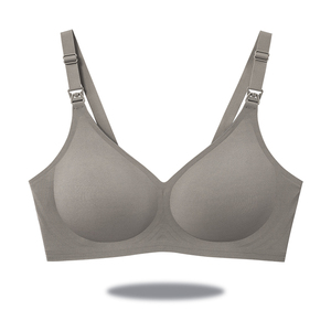 Soutiens-gorge d'allaitement pour femmes, adultes et maternité, à fermeture dorsale, sans armatures, sans couture, respirants, à bonnets couvrants et tricotés - Product Image 6