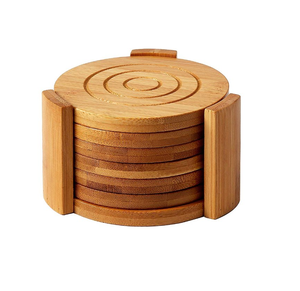 Sous-verre en bois en forme de cabane, support en laiton, sous-verres et dessous de plat carrés, décoration de table - Product Image 3