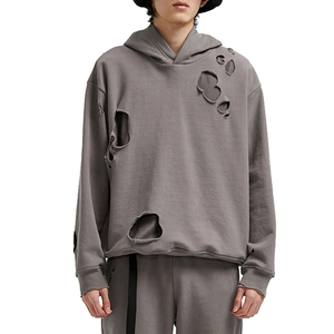 Distressed <b>Pullover</b> Tracksuits Top Stylish Look Best Selling <b>Men</b> Distressed Sweatsuit <b>Men</b> Long Sleeve Wholesale OEM High Quality - Product Image 1