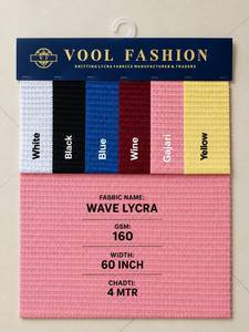 Tissu extensible 4 directions à motif ondulé en spandex et lycra |   Tissu jacquard texturé ondulé pour vêtements de sport et maillots de bain - Product Image 1