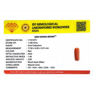 Loose 6.75 Ct High Quality Red Coral Cabochon Gemstone for Earring Making - Product Image 4