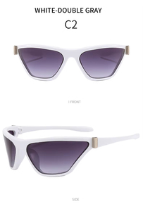 Nouvelles lunettes de soleil œil de chat grand format UV400 coupe-vent, colorées et tendance, style Y2K, pour homme et femme - Product Image 5