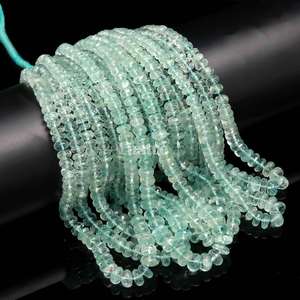 Perles Rondelles Facettées en Aigue-marine 100% Naturelle 5-7mm, Fil de 16 Pouces, Qualité AAA, Fournitures pour la Fabrication de Bijoux - Product Image 1